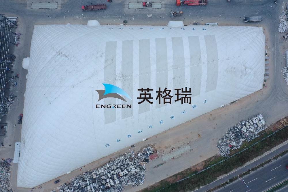 施工場(chǎng)地呈多邊形能使用氣膜覆蓋嗎？